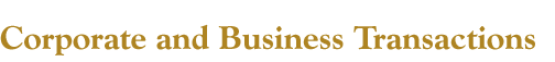 Corporate and Business Transactions